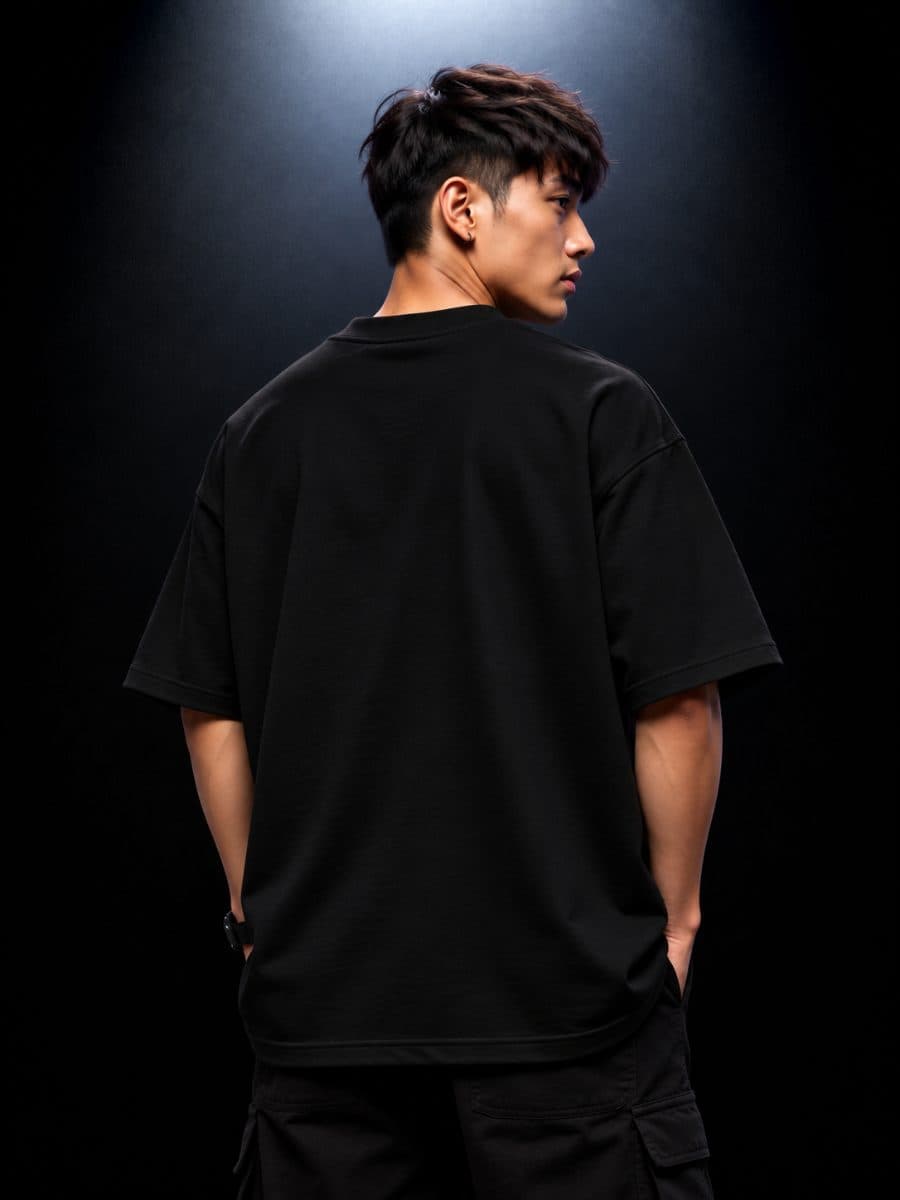 North East Division Oversized Fit in beige in black — view 3