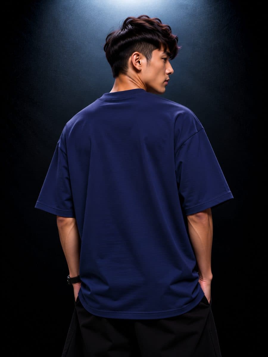 Signature Men Oversized Fit in black in navy — view 3